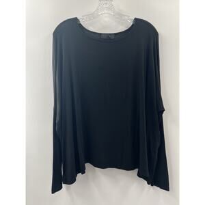 Hatch Maternity Women’s Black Lightweight Knit Dolman Relaxed Crop Pullover LG